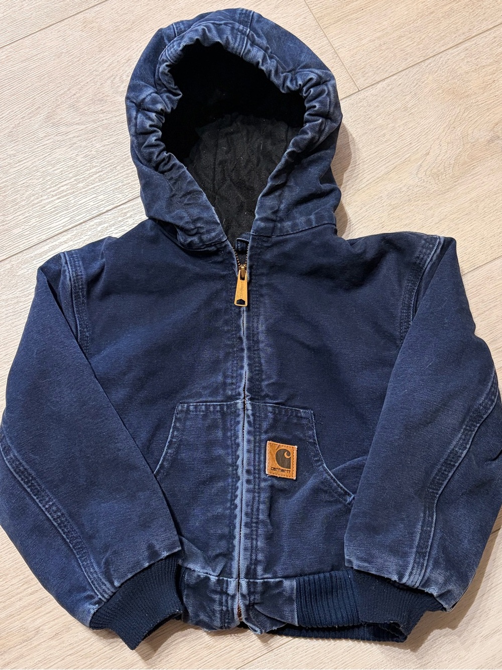 Carhartt Vintage Y2K Kids Navy Hooded Zip Jacket
